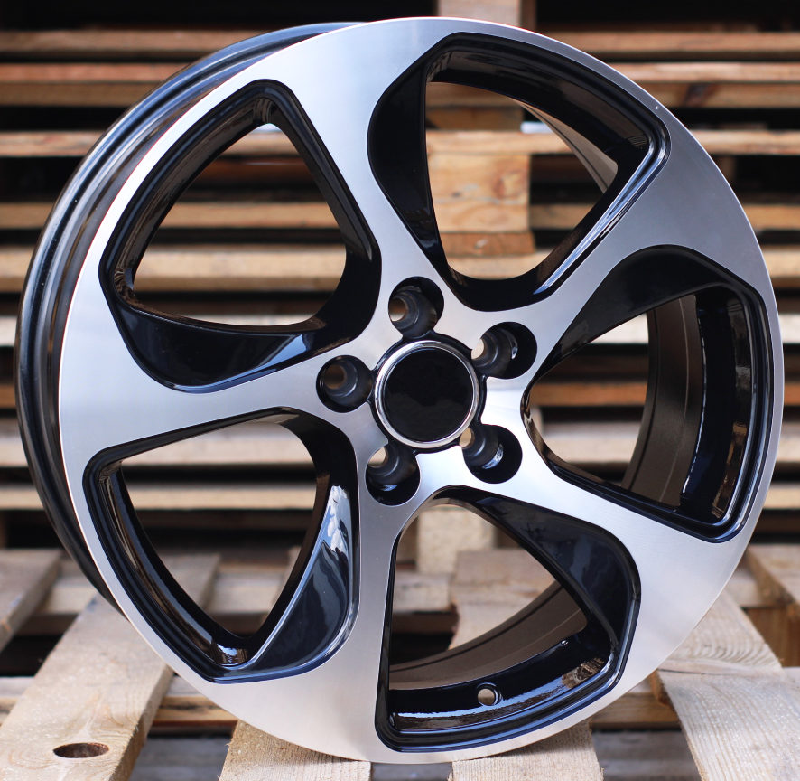 Diski R17 5x100 J7.5 ET40 RACINGLINE BK742 AUDI Black Polished