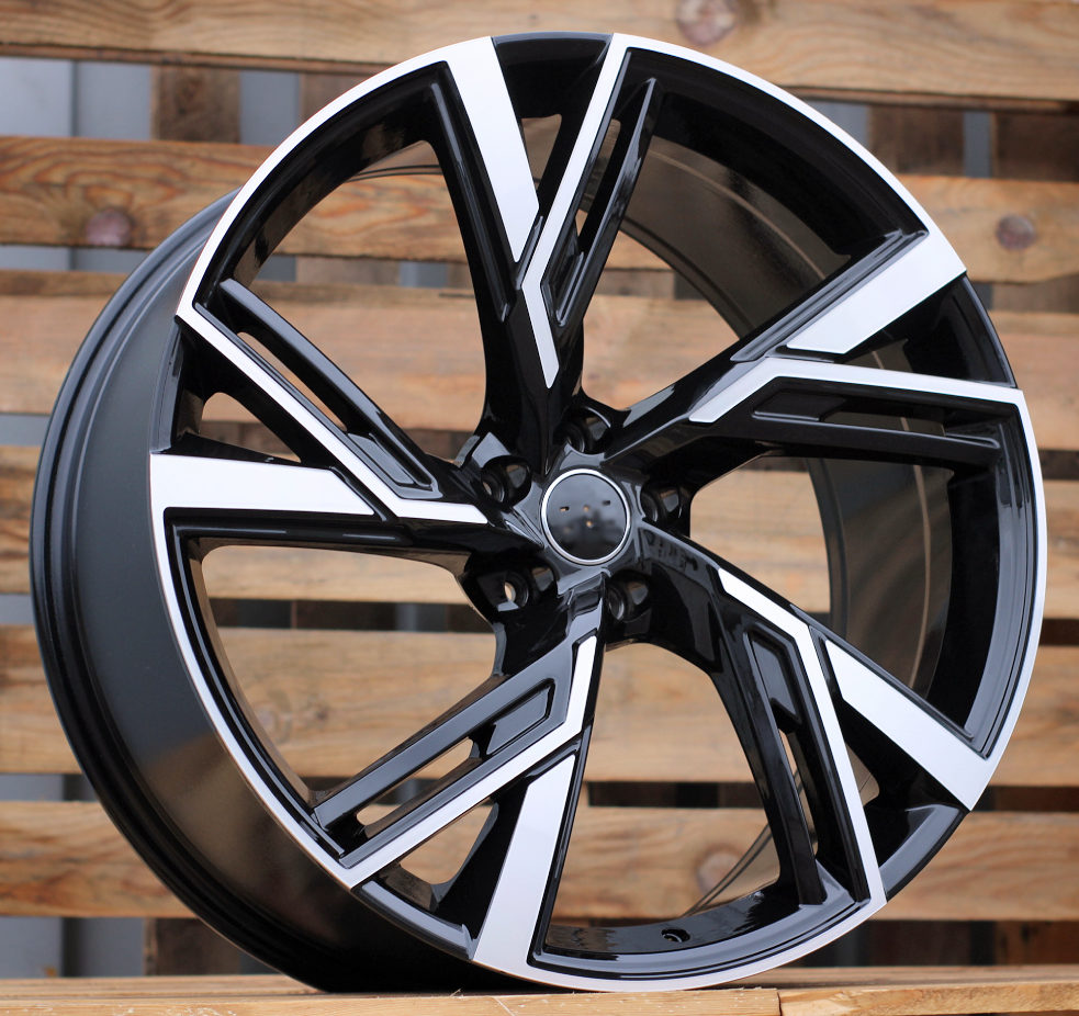 Diski R17 5x112 J7.5 ET40 RACINGLINE B1571 AUDI Black Polished