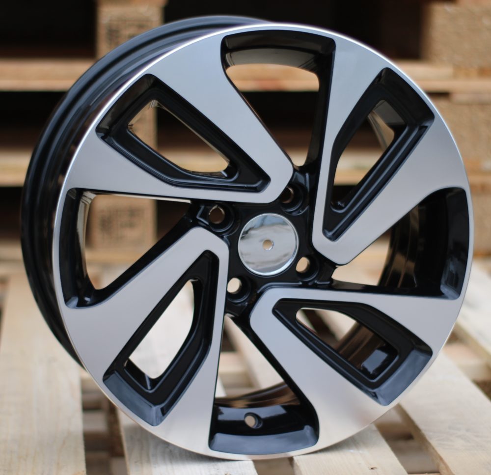 Diski R16 4x100 J6 ET43 RACINGLINE A422 KIA Black Polished