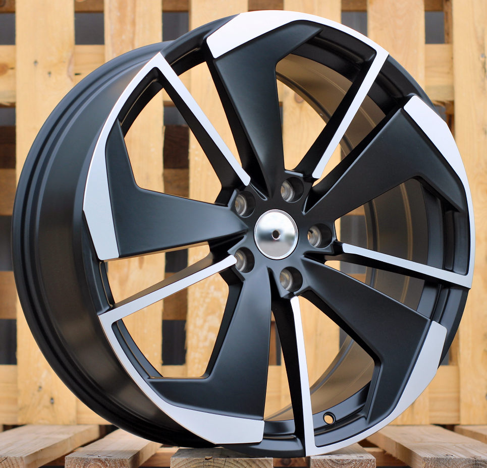 Diski R19 5x112 J8 ET45 RACINGLINE I5579 SKODA Black Polished Half Matt