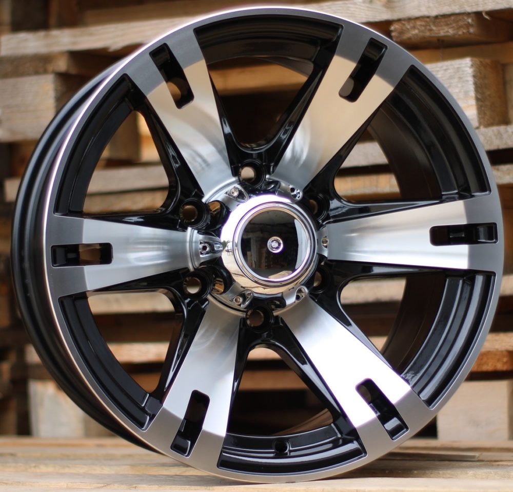 Diski R16 5x139.7 J8 ET RACINGLINE BK311 4X4 Black Polished