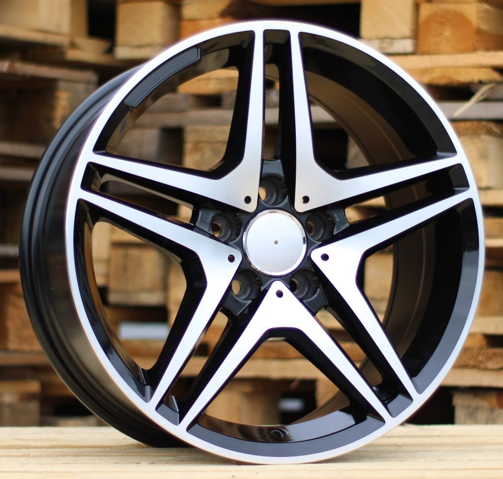 Diski R17 5x112 J8 ET40 RACINGLINE BK443 MERCEDES Black Polished