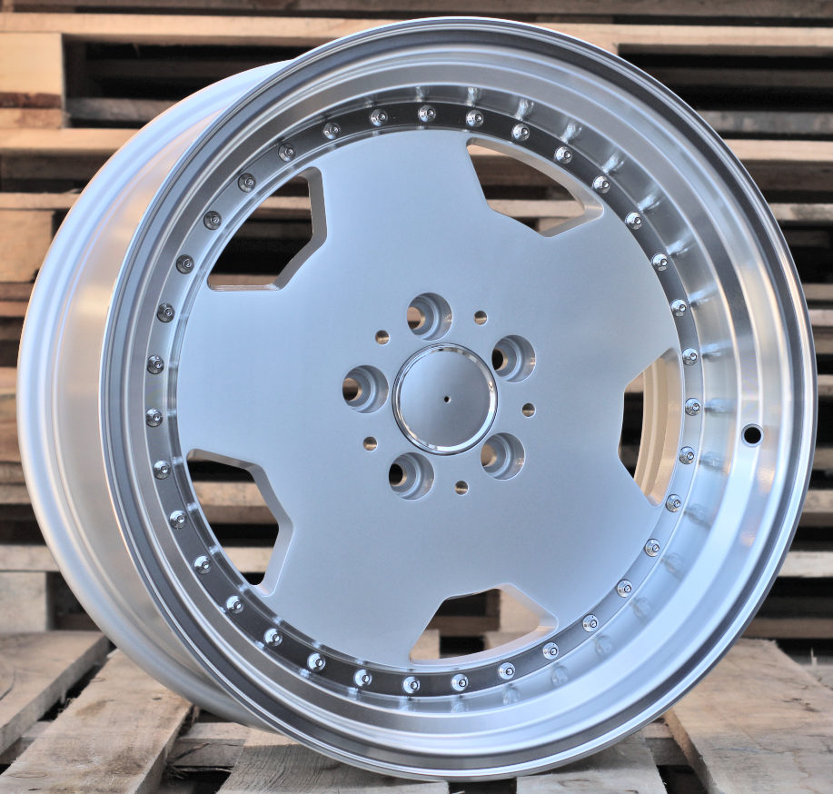 Diski R17 5x112 J8 ET25 RACINGLINE B5852 MERCEDES Silver +Polished Lip