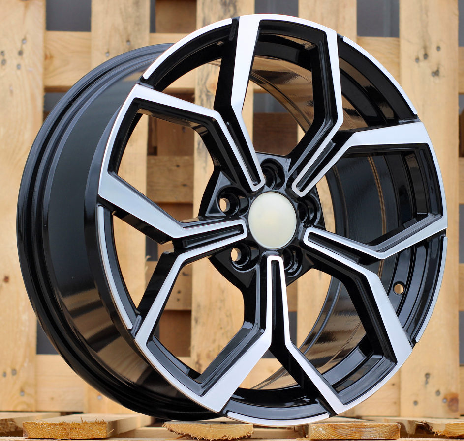 Diski R17 5x100 J7.5 ET45 RACINGLINE B5952 VW Black Polished