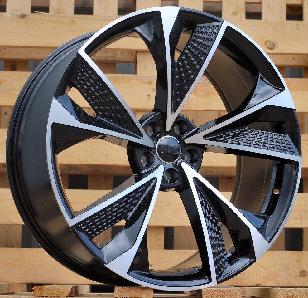 Diski R18 5x100 J8 ET39 RACINGLINE B1566 AUDI Black Polished