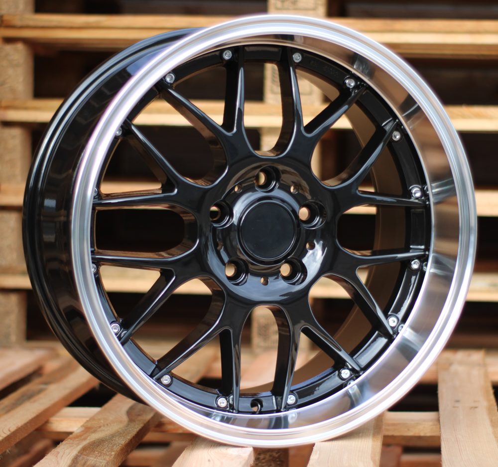 Diski R17 5x120 J7.5 ET35 RACINGLINE BY773 BMW Black +Polished Lip