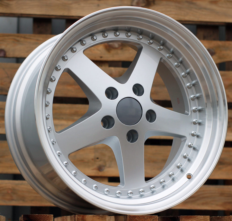 Diski R18 5x120 J9.5 ET35 RACINGLINE B1161 BMW Silver +Polished Lip (Rear+Front)