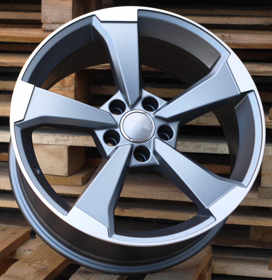 Diski R18 5x112 J8 ET45 RACINGLINE XE351 AUDI Grey Polished Half Matt