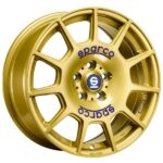 Diski R17 5×100 J7.5 ET48 Sparco Terra Race Gold Blue Lettering