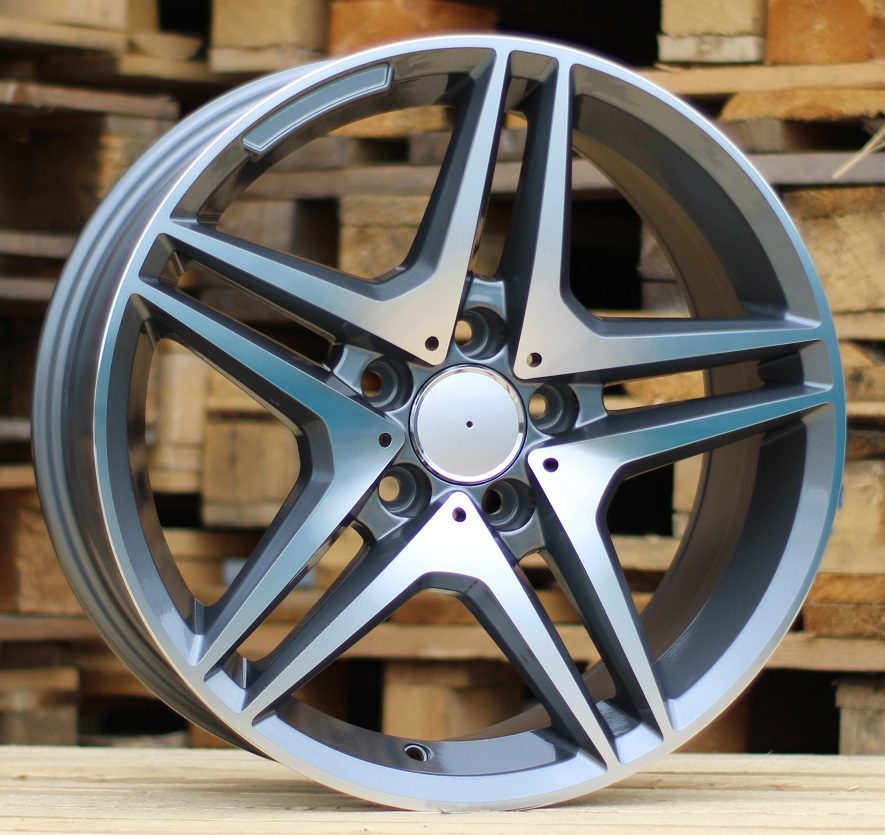 Diski R17 5x112 J8 ET40 RACINGLINE BK443 MERCEDES Grey Polished