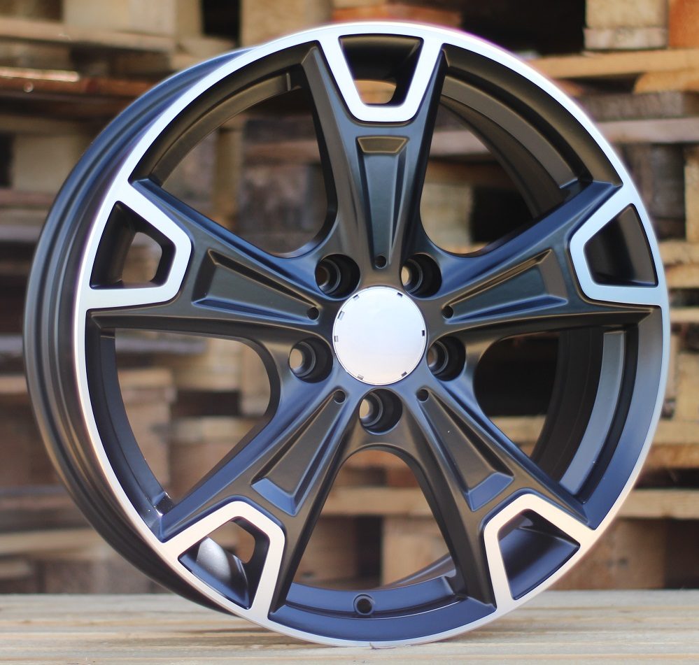 Diski R17 5x112 J6.5 ET38 RACINGLINE FE158 Black Polished Half Matt