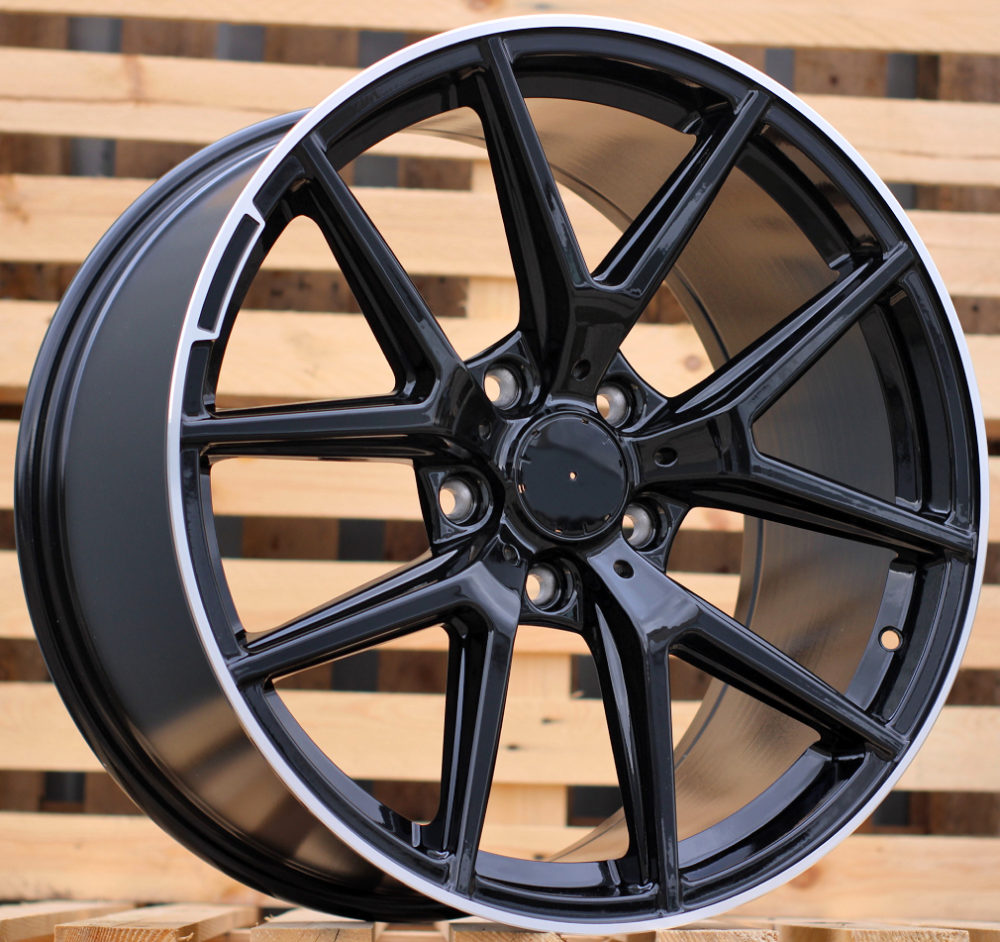 Diski R20 5x130 J10 ET50 RACINGLINE A8221 MERCEDES Black +Polished Lip