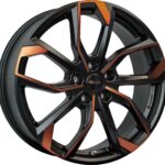 Diski R18 5×112 J8 ET45 RC Design RC34 Black Orange Matt (BOM)