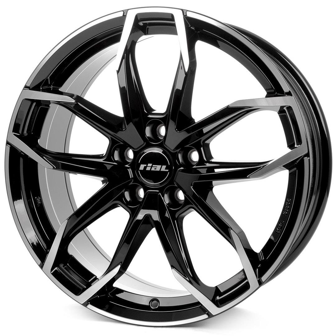 Diski R17 5x114.3 J7.5 ET45 Rial Lucca diamond-black frontpolished