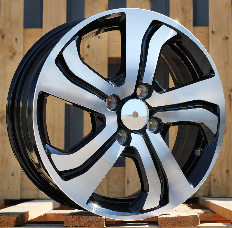 Diski R15 4x100 J6 ET53 RACINGLINE L1236 HONDA Black Polished