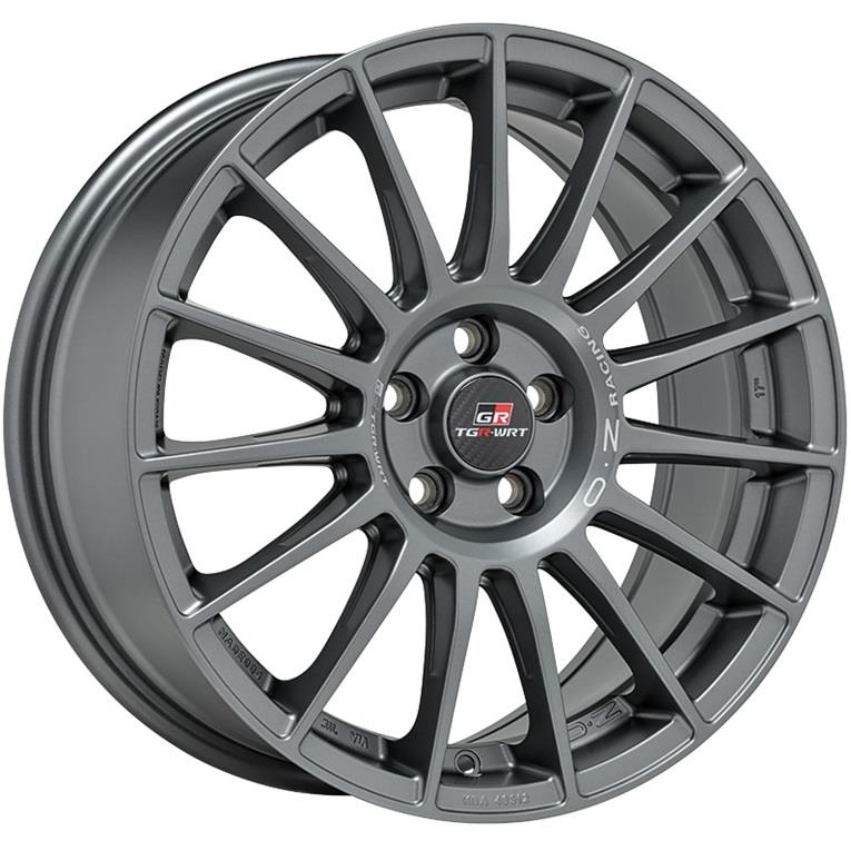 Diski R21 5x120 J9 ET45 OZ Racing Superturismo TGR-WRT Matt Graphite + Silver Lettering