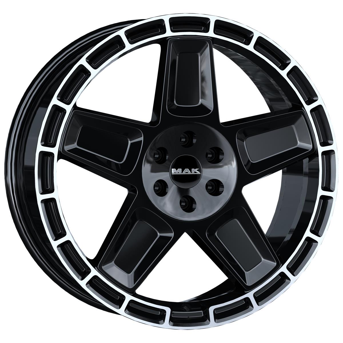 Diski R20 6x139.7 J9 ET55 MAK Trek Gloss Black Mirror Ring