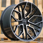 Diski R19 5×112 J9.5 ET20 HAXER HX015F Black Polished (HYBRID FORGED)