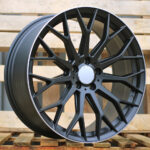 Diski R19 5×112 J8 ET32.5 RACINGLINE YS1180 MERCEDES Black Half Matt +Polished Lip
