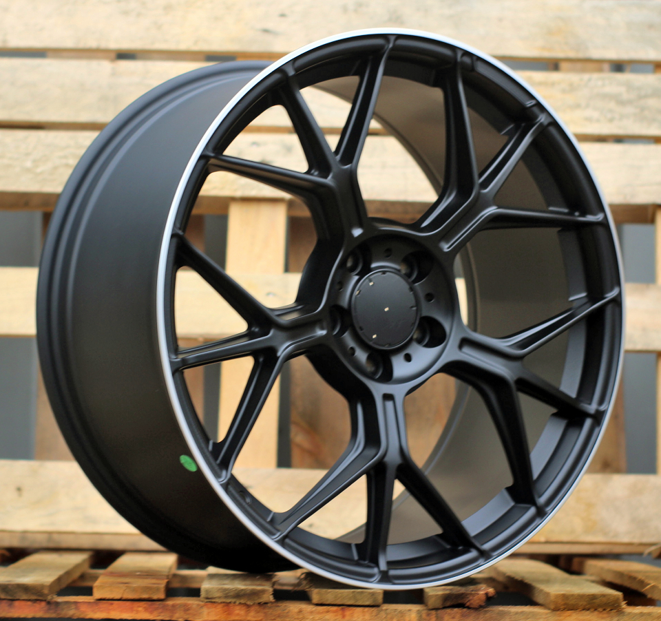 Diski R19 5x112 J9.5 ET45 RACINGLINE FBX120 MERCEDES Black +Polished Lip (Rear+Front)