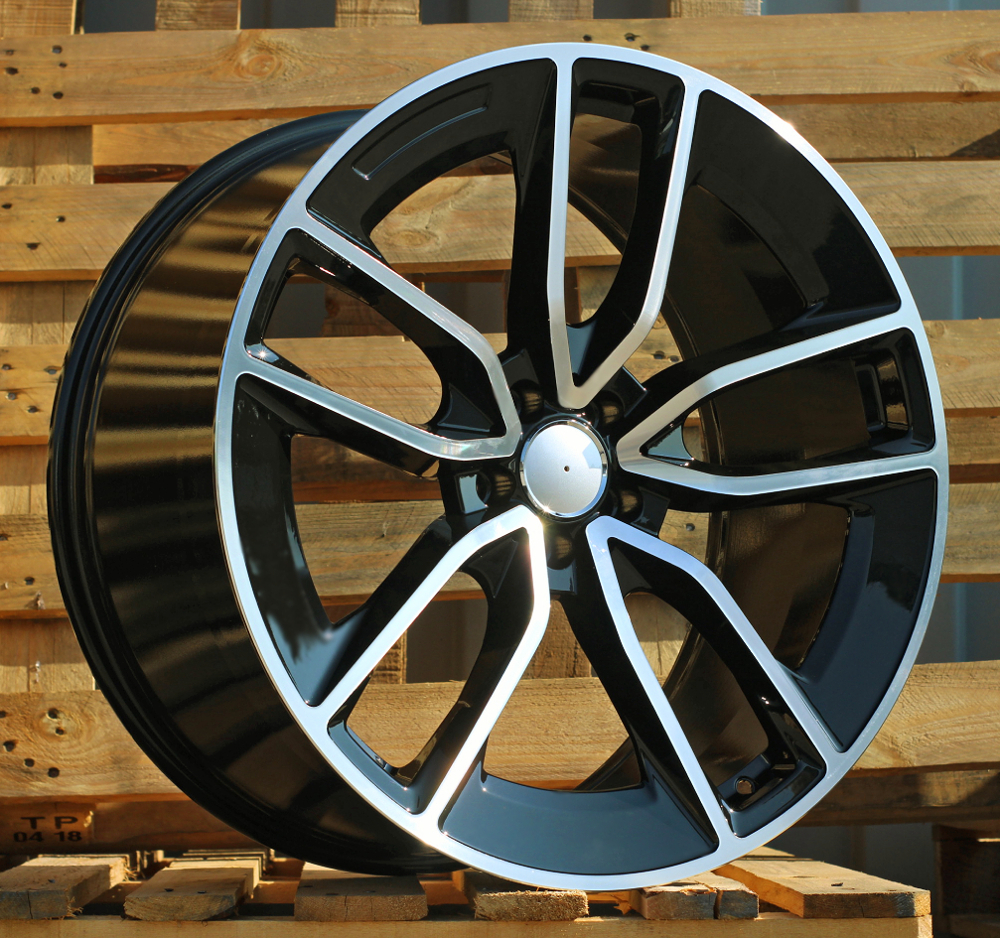 Diski R22 5x112 J11 ET42 RACINGLINE B5949 MERCEDES Black Polished (Rear+Front)