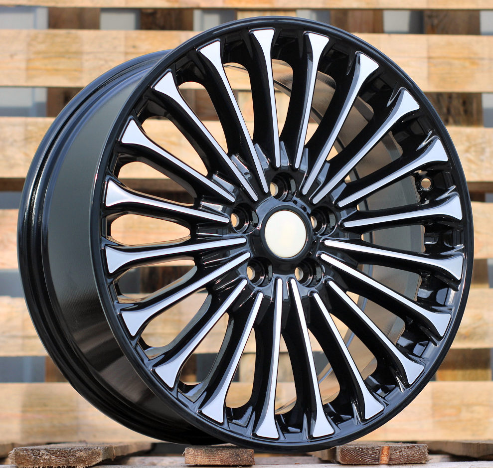 Diski R18 5x108 J8 ET55 RACINGLINE Y0056 FORD Black Polished