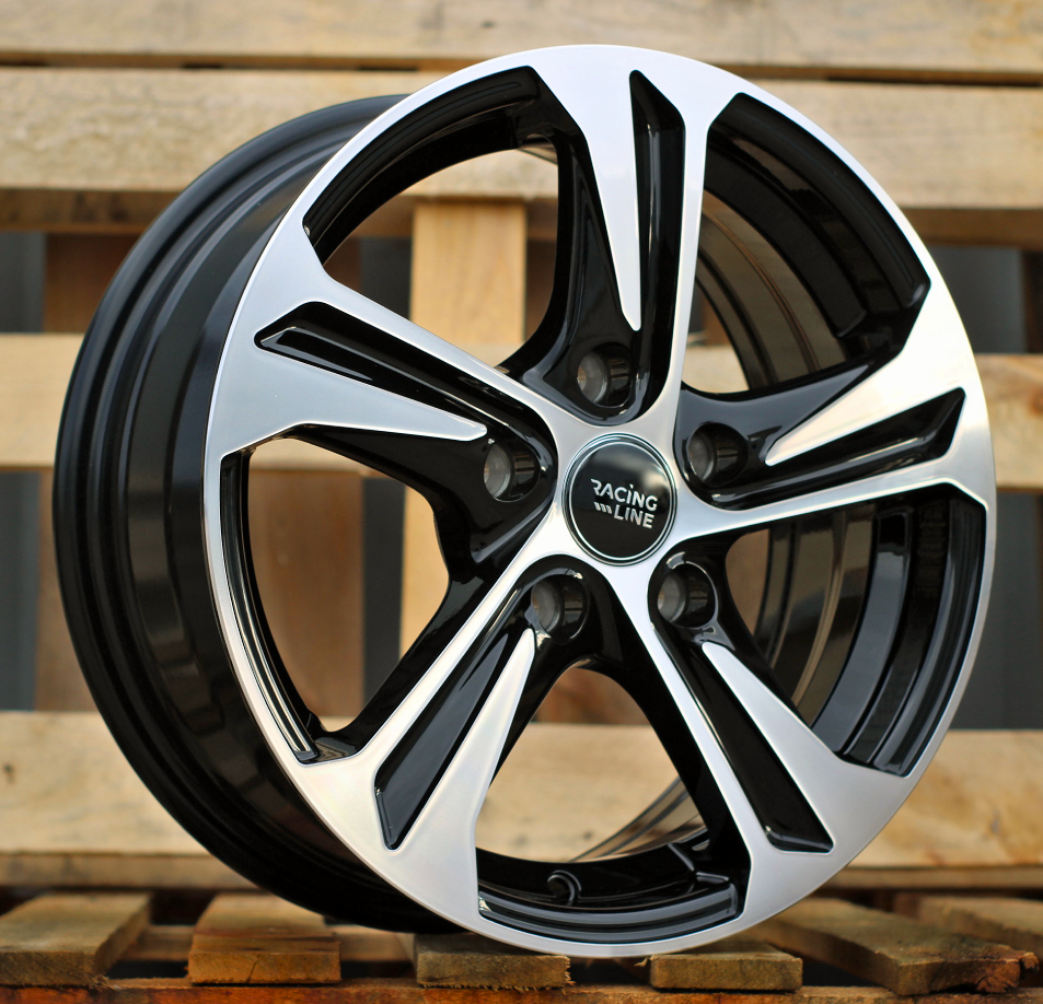 Diski R16 5x118 J6.5 ET45 RACINGLINE B1242 Black Polished