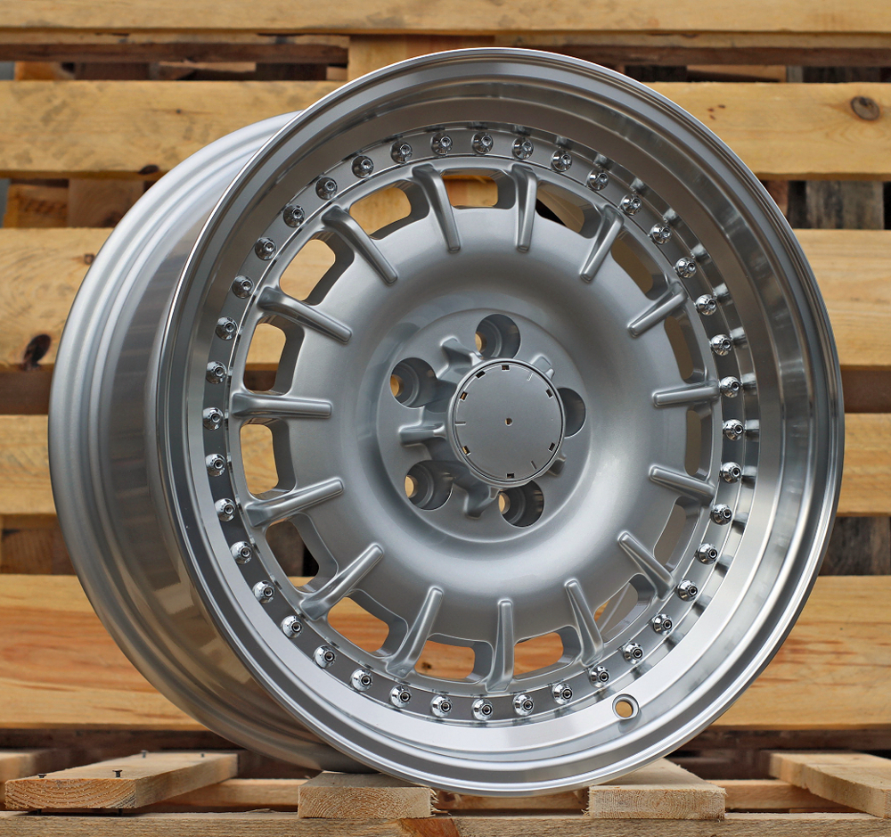 Diski R17 5x112 J8 ET30 RACINGLINE B1855 MERCEDES Silver +Polished Lip (Rear+Front)