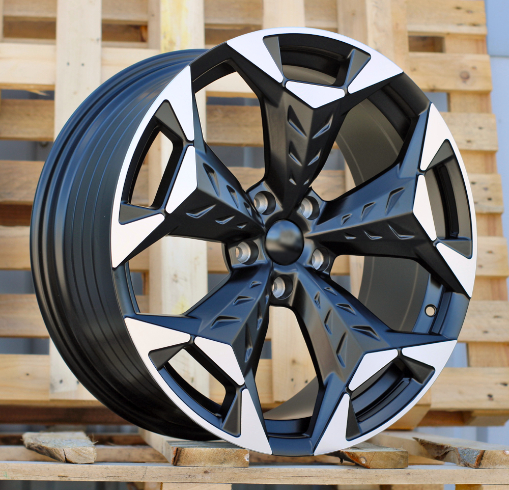 Diski R18 5x112 J8 ET38 CUPRA YF5717 Black Polished Half Matt (HYBRID FORGED)
