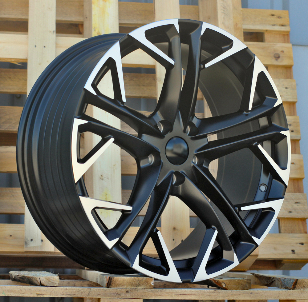 Diski R18 5x112 J8 ET38 CUPRA YF5719 Black Polished Half Matt (HYBRID FORGED)