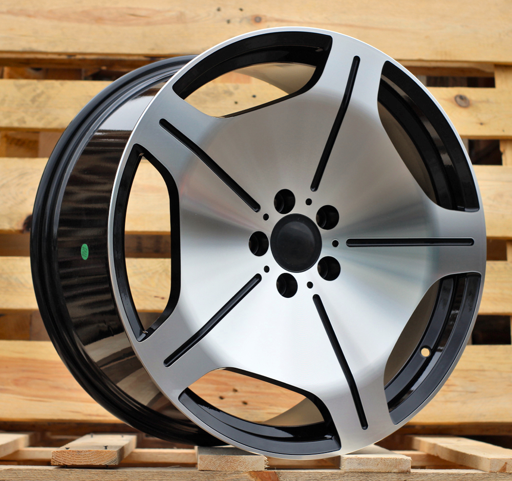 Diski R19 5x112 J9.5 ET43 RACINGLINE FBX035 MERCEDES Black Polished (Rear+Front) (Hybrid Forged)