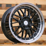 Diski R18 5×120 J8 ET35 RACINGLINE A1025 Black +Polished Lip (Rear+Front)
