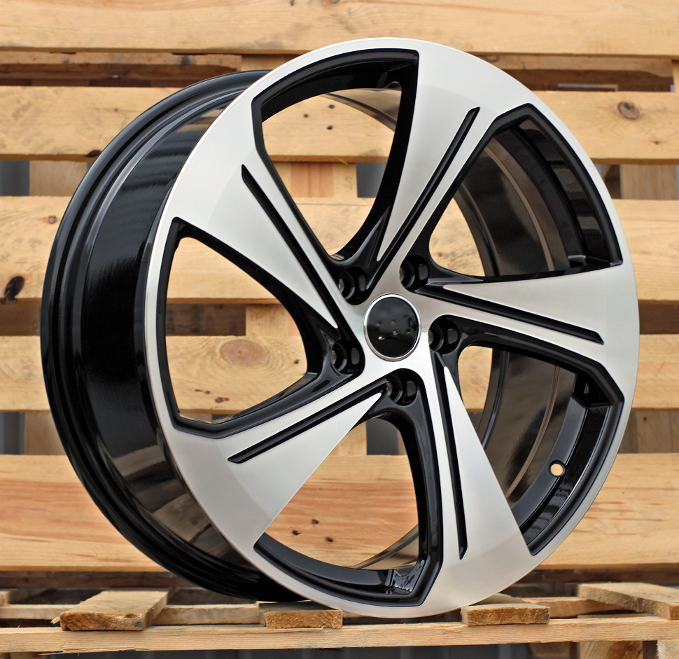 Diski R19 5x112 J8 ET49 RACINGLINE YS1270 AUDI Black Polished
