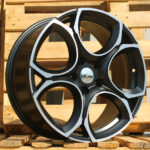Diski R17 5×112 J7.5 ET45 RACINGLINE I5162 VW Black Polished Half Matt