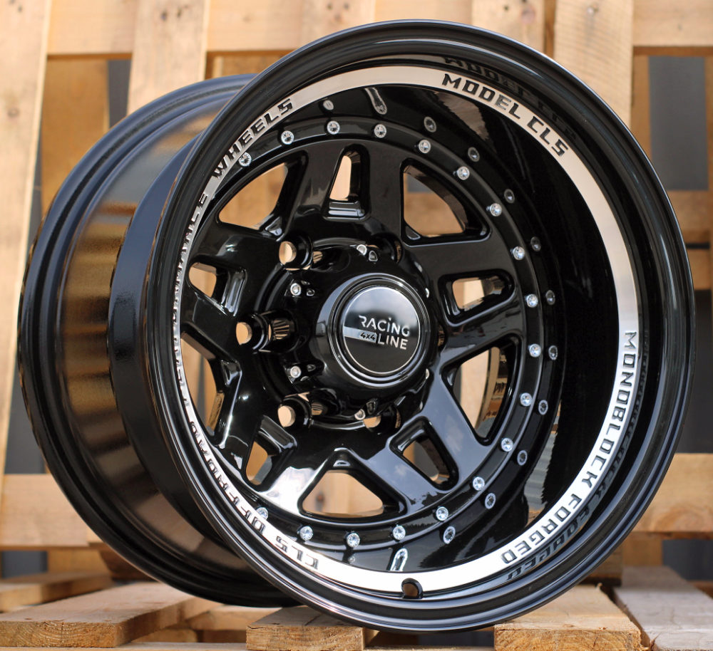 Diski R15 5x139.7 J10 ETM44 RACINGLINE BK936 4X4 Black Polished