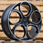 Diski R19 5×110 J8 ET37 RACINGLINE L2387 ALFA Black Polished Half Matt