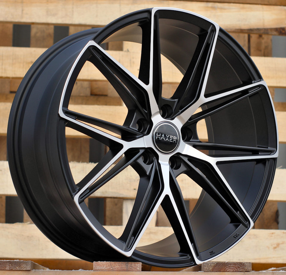 Diski R19 5x114.3 J8.5 ET40 HAXER HX043 Black Polished Half Matt