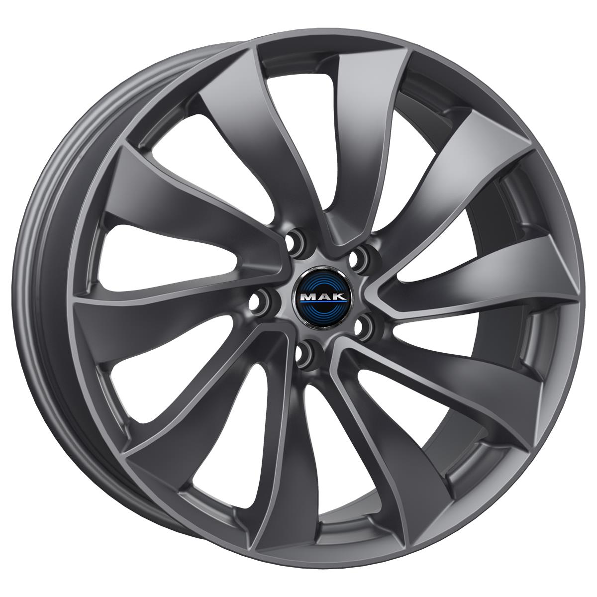 Diski R19 5x114.3 J9.5 ET45 MAK Solar Gloss Gun Metallic