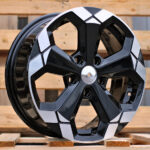 Diski R16 5×114.3 J6.5 ET45 RACINGLINE Y1274 DACIA Black With +Polished Lip