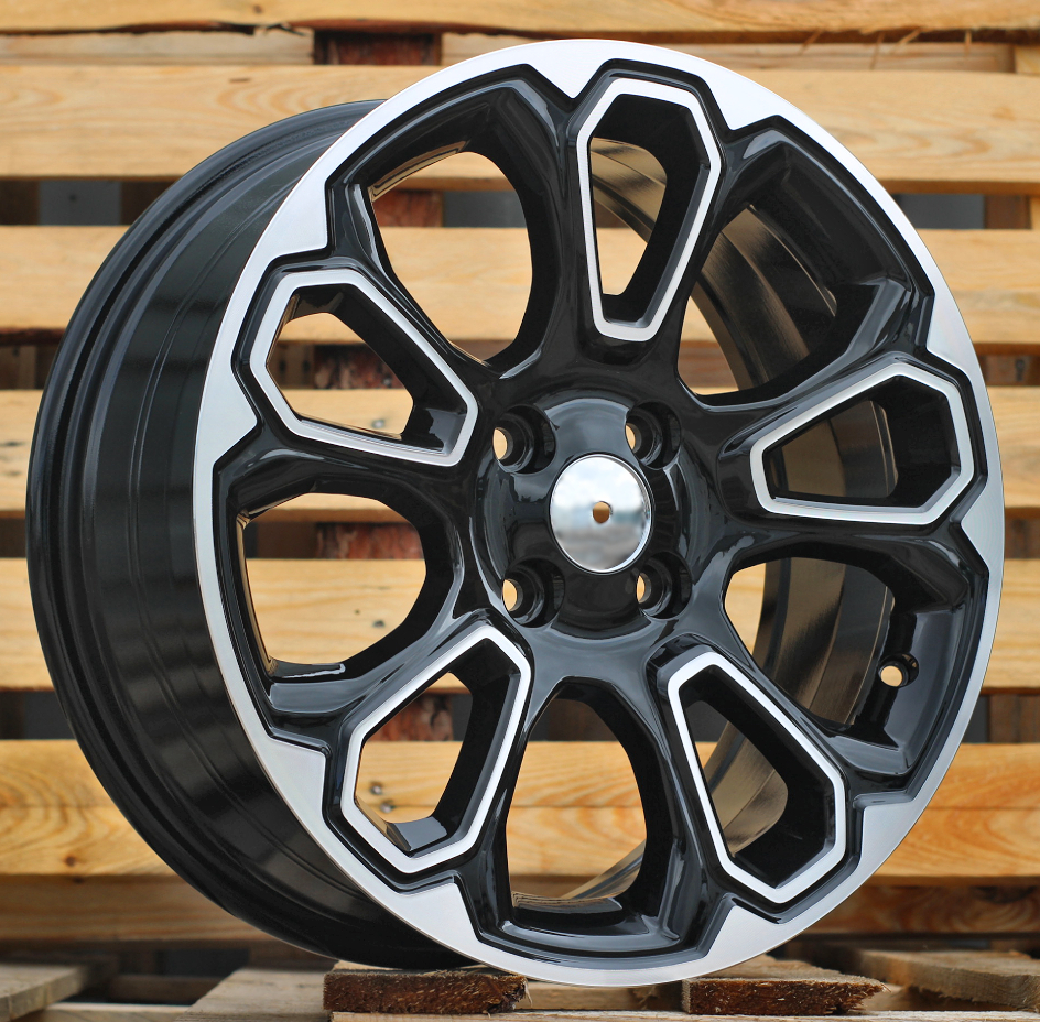 Diski R17 4x108 J7 ET37.5 RACINGLINE B1136 FORD Black Polished