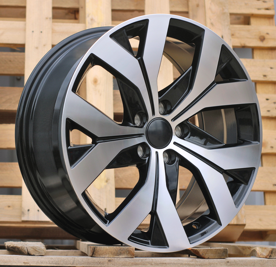 Diski R18 5x112 J8 ET44 RACINGLINE H617F VW Black Polished (Hybrid Forged)