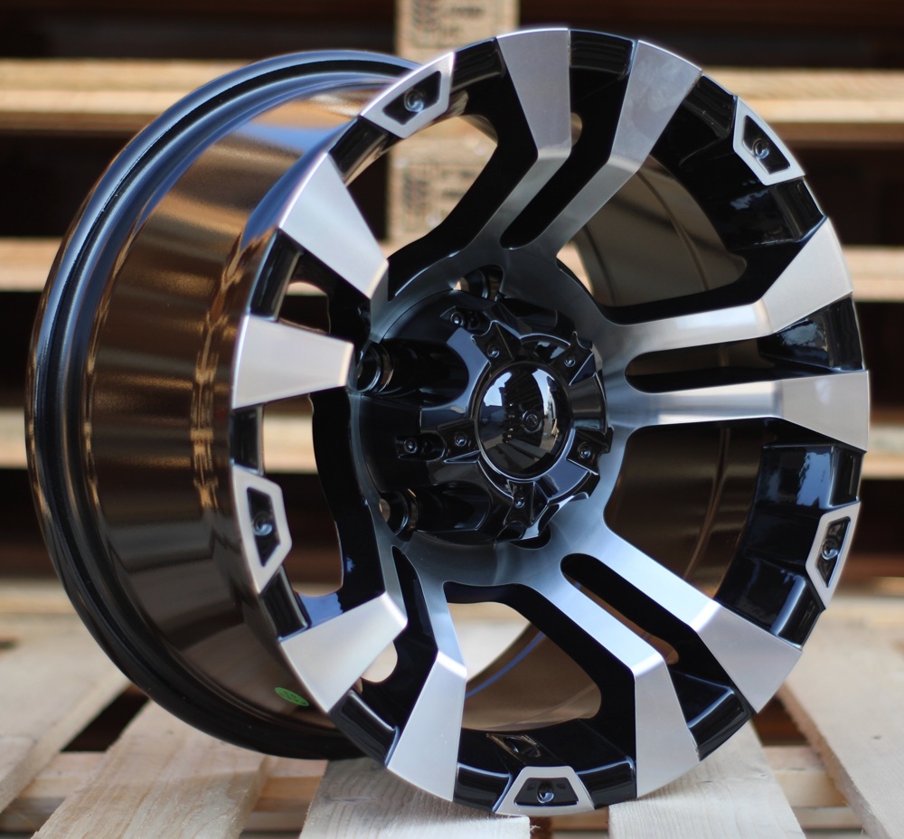 Diski R15 6x139.7 J8 ETM10 RACINGLINE BK859 4X4 Black Polished