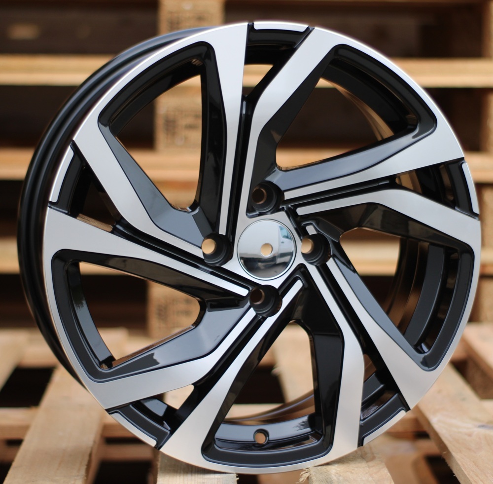 Diski R15 5x100 J6 ET45 RACINGLINE B5762 Black Polished