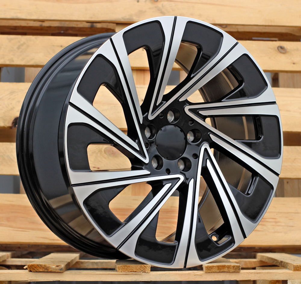 Diski R19 5x112 J9.5 ET51 RACINGLINE H3141F MERCEDES Black Polished (Rear+Front) (Hybrid Forged)