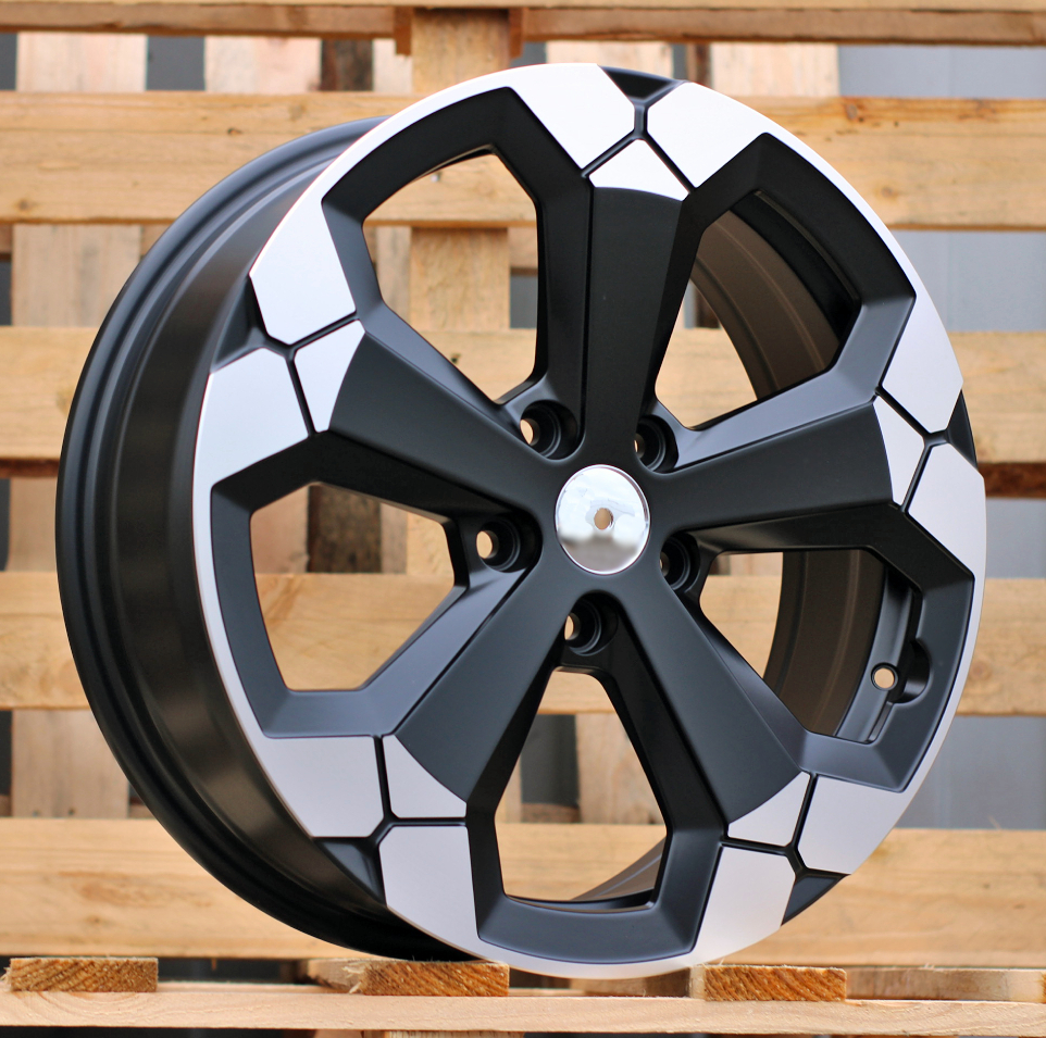 Diski R17 5x114.3 J6.5 ET45 RACINGLINE Y1274 DACIA Black Half Matt +Polished Lip
