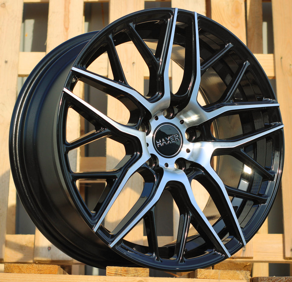 Diski R18 5x112 J8 ET45 HAXER HX038 Black Polished