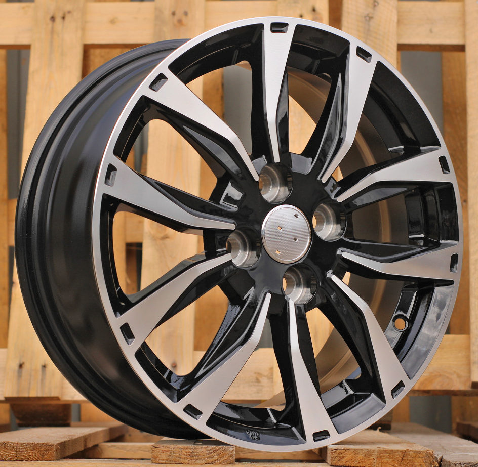 Diski R15 4x100 J6 ET45 RACINGLINE SW301 Black Polished