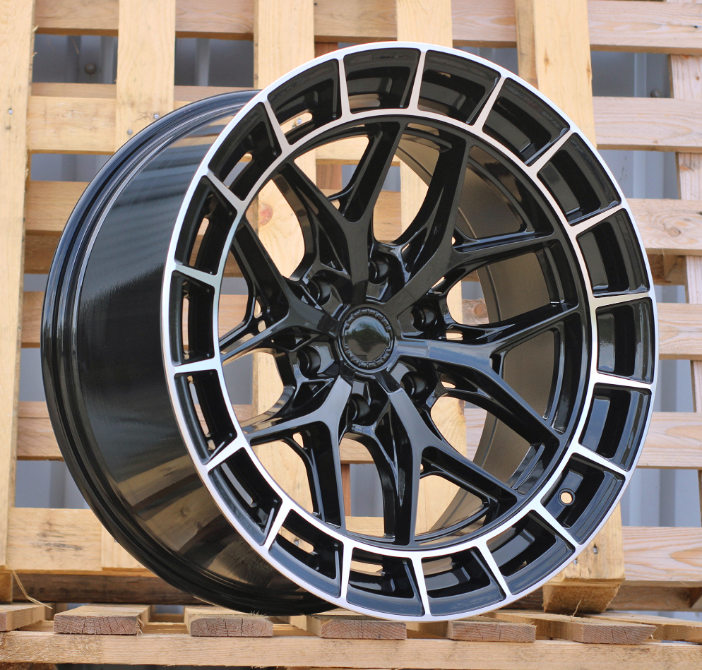 Diski R20 6x139.7 J10 ETM10 RACINGLINE D1986 4X4 Black +Polished Lip