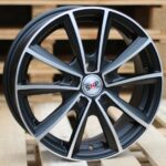 Diski R15 5×110 J6 ET39 RACINGLINE M15 Black Polished Matt