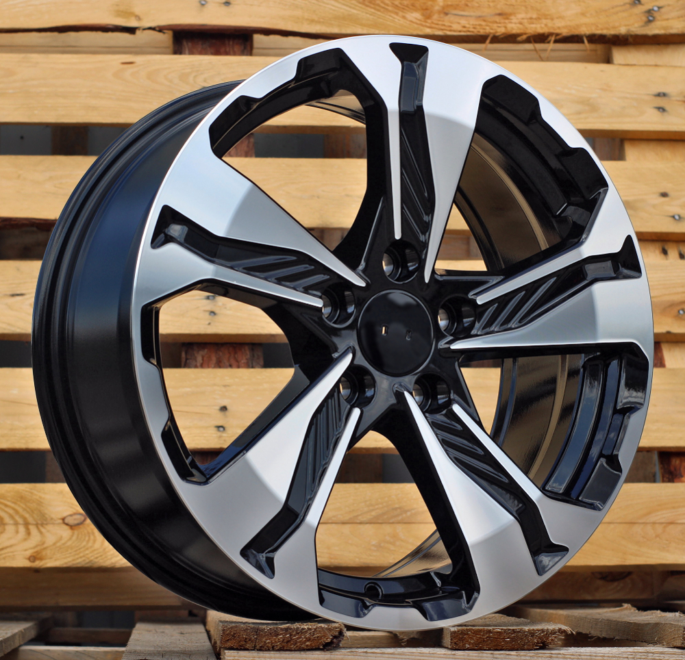Diski R17 5x114.3 J7.5 ET45 RACINGLINE B5520 HONDA Black Polished